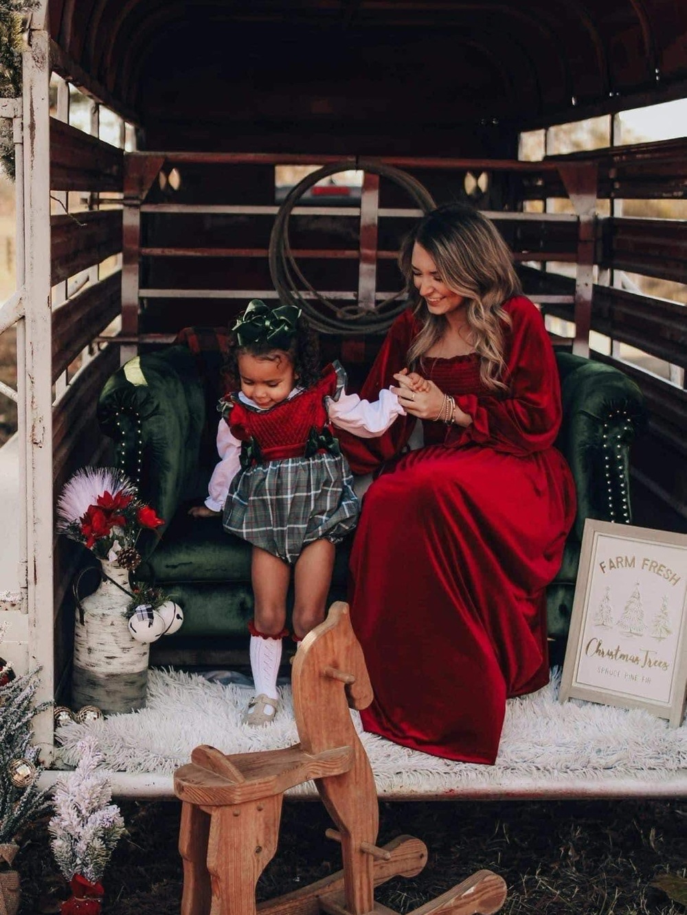 Holiday Red Velvet Maxi Dress